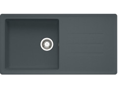 EVIER A ENCASTRER 1 BAC  EGOUTTOIR GRANIT+RESINE TIMOR 97X50CM NOIR