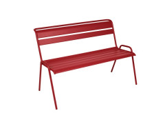 BANC DE JARDIN EN ACIER MONCEAU PIMENT