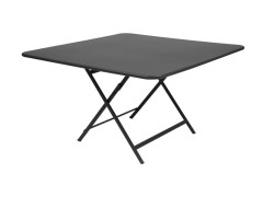 TABLE DE JARDIN CARGO CARBONE CARRE NOIR 8 PERSONNES