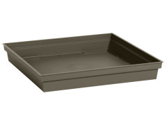 SOUCOUPE CARRE TOSCANE 32,6X32,6X4,9 TAUPE