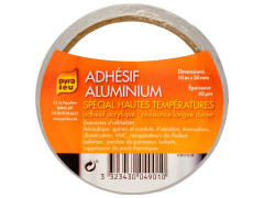 RUBAN ADHESIF ALUMINIUM PYROFEU 10M
