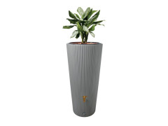 RECUPERATEUR D EAU CYLINDRIQUE GARANTIA LINUS 220L GRIS