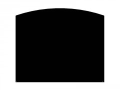 PLAQUE DE PROTECTION SOL NOIR LE MARQUIER DEMI-ROND 120X100 CM