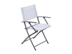 FAUTEUIL EN ACIER EMYS ORIGAMI BLANC