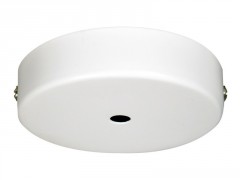PAVILLON CACHE METAL BLANC D90 TROU 6MM
