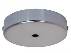 PAVILLON CACHE METAL CHROME D90 TROU 6MM