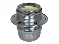 DOUILLE E27 METAL ARGENT D40 4A 250V