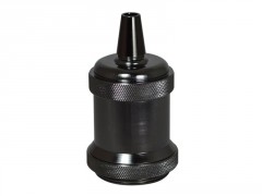 DOUILLE E27 AV CACHEMETAL CHROME NOIR D50 MET