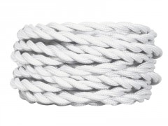 CABLE TISSU BLANC TORSADE L.3M 0.75MM