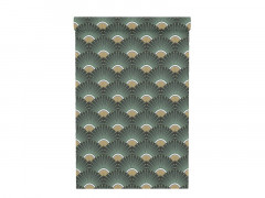 PAPIER PEINT VINYLE INTISSE PALMETTES ART DECO VERT