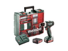 PERCEUSE SS FIL METABO 12 V 2 AH 2 BAT POWERMAXX BS12 + 64 ACCESSOIRES