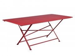 TABLE DE JARDIN CARGO RECTANGLE PIMENT ROUGE 8 PERSONNE