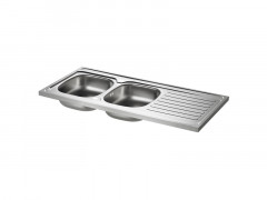 EVIER A POSER KAMA 2 BAC +1 EGOUTTOIR L.120XP.60 CM INOX