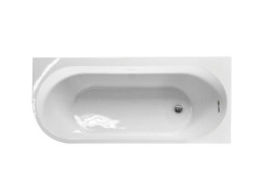 BAIGNOIRE SEMI ILOT SOPHIA GAUCHE BLANC ACRYLIQUE 170X75 CM