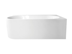 BAIGNOIRE SEMI ILOT SOPHIA DROITE BLANC ACRYLIQUE 180X80 CM
