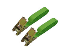 SANGLE À CLIQUET LARGEUR 25MM X LONGUEUR 5M VERT 500KG STANDERS X2