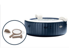 SPA GONFLABLE INTEX BLUE NAVY ROND 6 PLACES + KIT ENTRETIEN