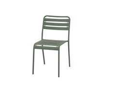 CHAISE CAFE ACIER VERT KAKI