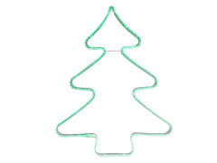DECOR NOEL LUMINEUX EXTERIEUR SAPIN 54X41CM 192LED VERT