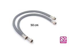 FLEXIBLE 50CM MALE FEMELLE 12X17 POLYETHYLENE ONDULE 10 ANS LOT DE 2