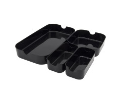 ORGANISEUR PLASTIQUE GRIS REMIX PARIS1 DEXTER 5.3X16.3X5.3  LOT DE 3