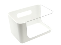 BOITE DE RANGEMENT NOMADE 10.7X12X10.7 CM REMIX PLASTIQUE BLANC