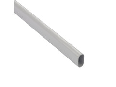 BARRE DE PENDERIE DIAMETRE 30X15 OVALE BLANC 2M SPACEO
