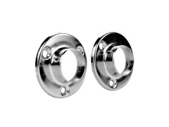 SUPPORT MUR FERMES DIAMETRE 25 ROND CHROME SPACEO LOT DE 2