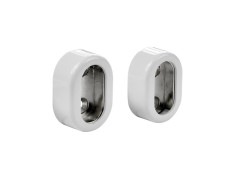 SUPPORT MUR FERMES DIAMETRE 30X15 OVAL BLANC SPACEO LOT DE 2