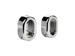 SUPPORT MUR FERMES DIAMETRE 30X15 OVAL CHROME SPACEO LOT DE 2