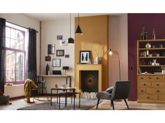 PEINTURE M/B CREME DE COULEUR DULUX VALENTINE OCRE DORE MAT 0.5 L