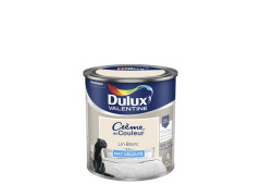 PEINTURE M/B CREME DE COULEUR DULUX VALENTINE LIN BLANC MAT 0.5L