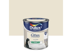 PEINTURE M/B  CREME DE COULEUR DULUX VALENTINE LIN CLAIR SATINE 0.5 L