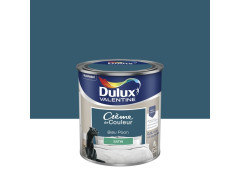 PEINTURE M/B  CREME DE COULEUR DULUX VALENTINE BLEU PAON SATINE 0.5 L