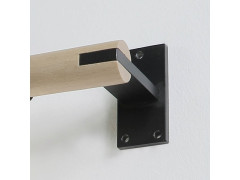 SUPPORT METAL ATELIER PLAT NOIR MAT 80MM