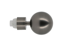 EMBOUT METAL D28 BOULE GUN GRIS FONCE EASY FIX X2