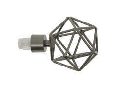 EMBOUT METAL D28 FILAIRE GEOMETRIC GUN GRIS FONCE EASY FIX