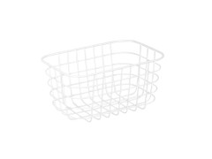 PANIER 13X25X13 CM METAL BLANC SENSEA