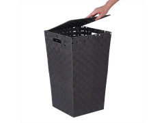 PANIER A LINGE TISSE GRIS PARIS1 60L L33XP33XH55 CM