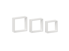 ETAGERE CUBE BLANC MAT 30X10X10CM EPAISSEUR 12MM LOT DE 3