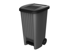 POUBELLE EDA 100L ANTHRACITE AVEC PEDALE