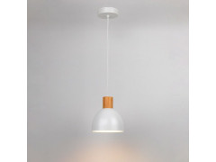 SUSPENSION VENOSA E27 D18 60W METAL BOIS BLANC