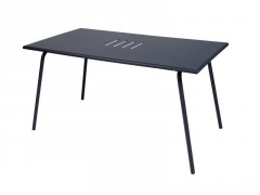 TABLE DE JARDIN RECTANGULAIRE MONCEAU NOIR 146X80 CM