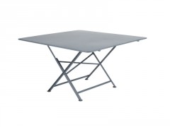 TABLE DE JARDIN CARGO GRIS ARGENT 130X130 CM