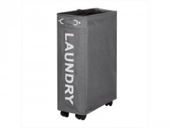 PANIER A LINGE ROLLER GRIS POLYESTER 40L L19XP39XH60 CM