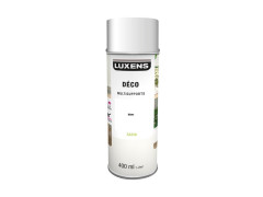 PEINTURE AEROSOL LUXENS EXT DECO SOLV BLANC SATINE 0.4L