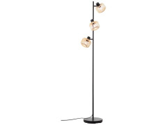 LAMPADAIRE PECAN 3XE14 H160CM METAL NOIR/BAMBOU INSPIRE