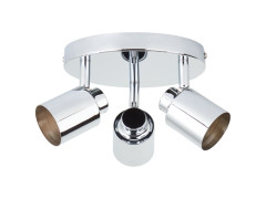 PLAFONNIER 3 SPOTS TEKLA GU10 CHROME INSPIRE