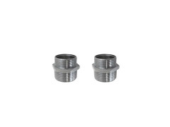 RACCORDS DROITS MALE 12/17 MM CHROME X2
