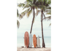 TOILE 30X45 SURFS  PALMIERS